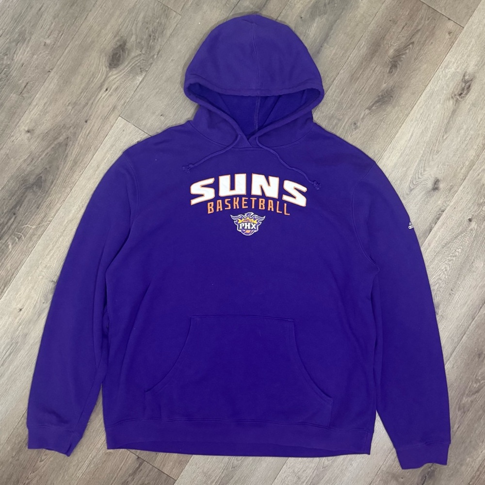 Adidas Phoenix Suns Basketball Hoodie Mens XL Purple PHX Logo NBA Embroidered